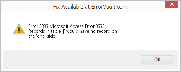 Fix Microsoft Access Error 3333 (Error Code 3333)