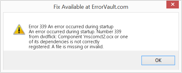 Fix An error occurred during startup (Error Code 339)