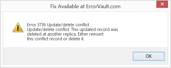 Fix Update/delete conflict (Error Code 3736)