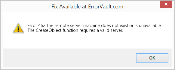 Fix The remote server machine does not exist or is unavailable (Error Code 462)
