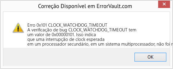Fix CLOCK_WATCHDOG_TIMEOUT (Error Erro 0x101)