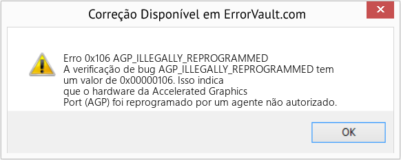 Fix AGP_ILLEGALLY_REPROGRAMMED (Error Erro 0x106)