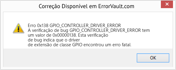 Fix GPIO_CONTROLLER_DRIVER_ERROR (Error Erro 0x138)