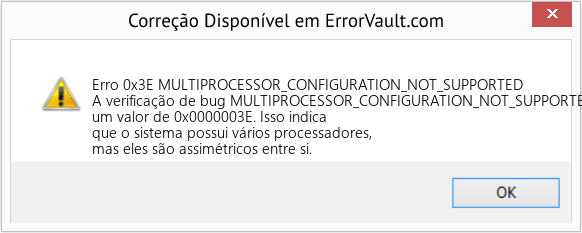 Fix MULTIPROCESSOR_CONFIGURATION_NOT_SUPPORTED (Error Erro 0x3E)