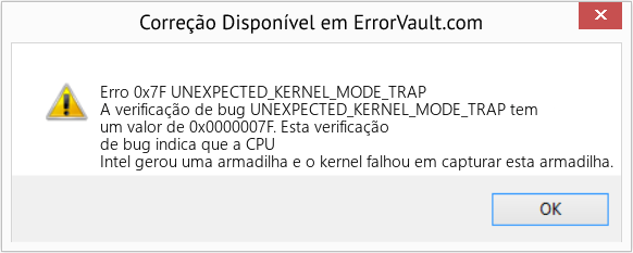 Fix UNEXPECTED_KERNEL_MODE_TRAP (Error Erro 0x7F)