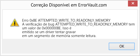 Fix ATTEMPTED_WRITE_TO_READONLY_MEMORY (Error Erro 0xBE)
