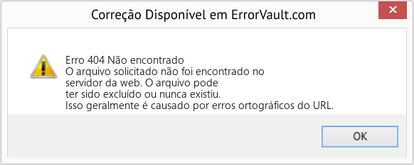 Fix Não encontrado (Error Erro 404)