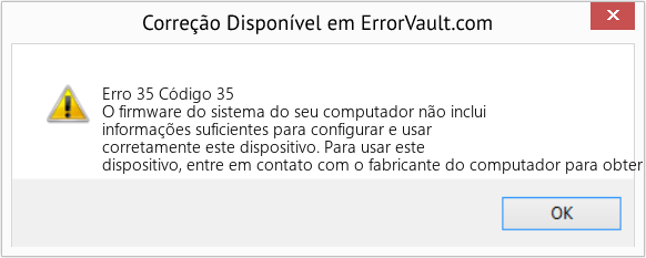 Download Error Erro 35 (Código 35) Repair Tool Fix Código 35 (Error Erro 35)