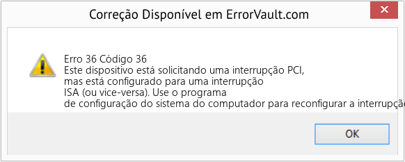 Download Error Erro 36 (Código 36) Repair Tool Fix Código 36 (Error Erro 36)
