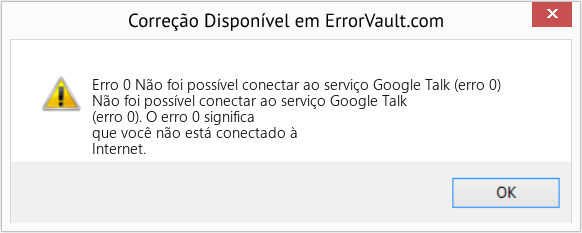 Fix Não foi possível conectar ao serviço Google Talk (erro 0) (Error Erro 0)