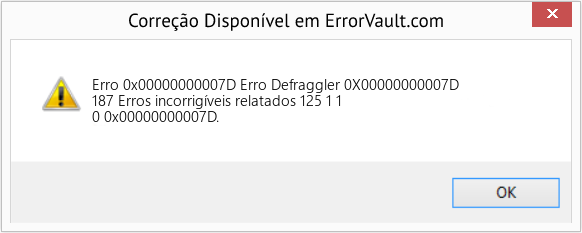 Fix Erro Defraggler 0X00000000007D (Error Erro 0x00000000007D)
