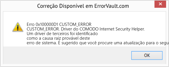 Fix CUSTOM_ERROR (Error Erro 0x100000D1)
