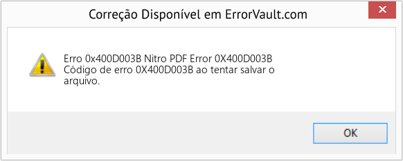 Fix Nitro PDF Error 0X400D003B (Error Erro 0x400D003B)