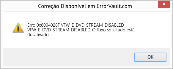 Download Error <?php echo $number; ?> (VFW_E_DVD_STREAM_DISABLED) Repair Tool Fix VFW_E_DVD_STREAM_DISABLED (Error Erro 0x8004028F)