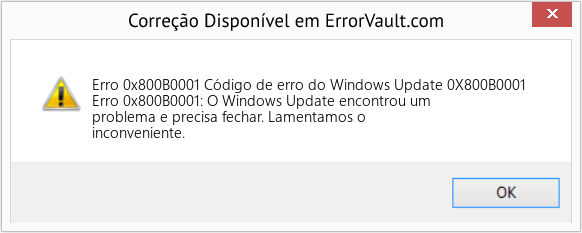 Fix Código de erro do Windows Update 0X800B0001 (Error Erro 0x800B0001)