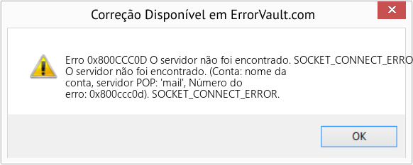 Fix O servidor não foi encontrado. SOCKET_CONNECT_ERROR (Error Erro 0x800CCC0D)