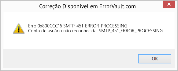Fix SMTP_451_ERROR_PROCESSING (Error Erro 0x800CCC16)
