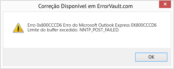 Fix Erro do Microsoft Outlook Express 0X800CCCD6 (Error Erro 0x800CCCD6)