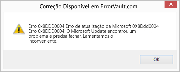 Fix Erro de atualização da Microsoft 0X8Ddd0004 (Error Erro 0x8DDD0004)
