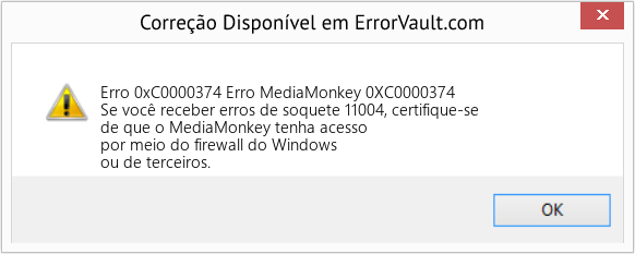 Fix Erro MediaMonkey 0XC0000374 (Error Erro 0xC0000374)