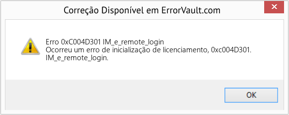 Fix IM_e_remote_login (Error Erro 0xC004D301)