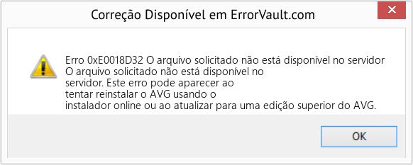 Fix O arquivo solicitado não está disponível no servidor (Error Erro 0xE0018D32)