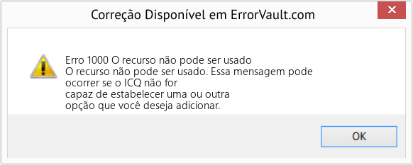 Download Error <?php echo $number; ?> (O recurso não pode ser usado) Repair Tool Fix O recurso não pode ser usado (Error Erro 1000)