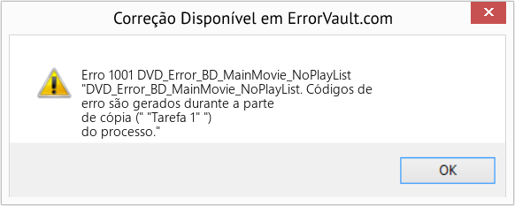 Fix DVD_Error_BD_MainMovie_NoPlayList (Error Erro 1001)