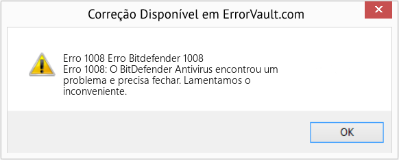 Fix Erro Bitdefender 1008 (Error Erro 1008)