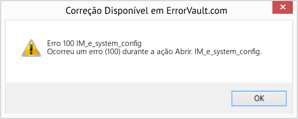 Fix IM_e_system_config (Error Erro 100)