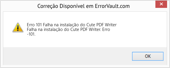 Fix Falha na instalação do Cute PDF Writer (Error Erro 101)