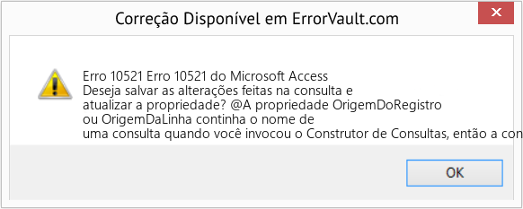 Fix Erro 10521 do Microsoft Access (Error Erro 10521)