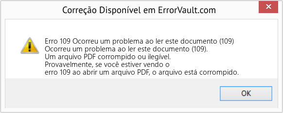 Fix Ocorreu um problema ao ler este documento (109) (Error Erro 109)