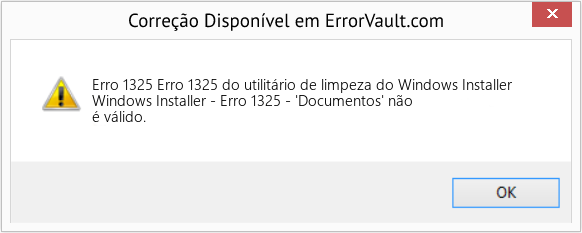 Fix Erro 1325 do utilitário de limpeza do Windows Installer (Error Erro 1325)