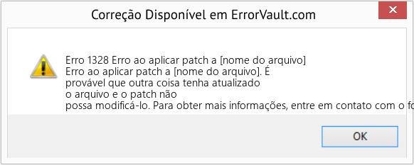 Fix Erro ao aplicar patch a [nome do arquivo] (Error Erro 1328)
