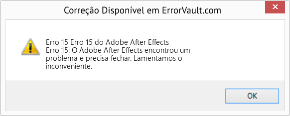 Fix Erro 15 do Adobe After Effects (Error Erro 15)
