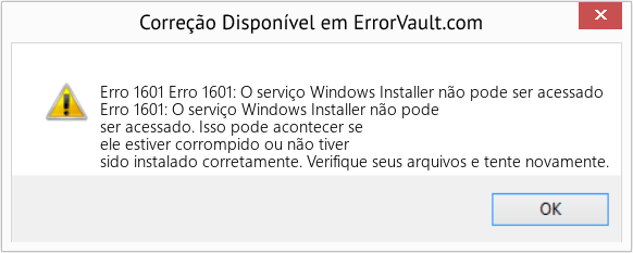 Fix Erro 1601: O serviço Windows Installer não pode ser acessado (Error Erro 1601)