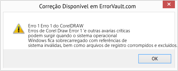 Fix Erro 1 do CorelDRAW (Error Erro 1)