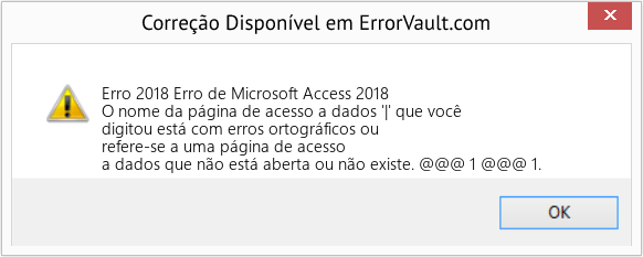 Fix Erro de Microsoft Access 2018 (Error Erro 2018)