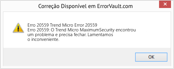 Fix Trend Micro Error 20559 (Error Erro 20559)