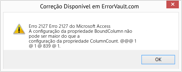 Fix Erro 2127 do Microsoft Access (Error Erro 2127)