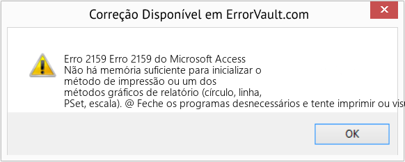 Fix Erro 2159 do Microsoft Access (Error Erro 2159)