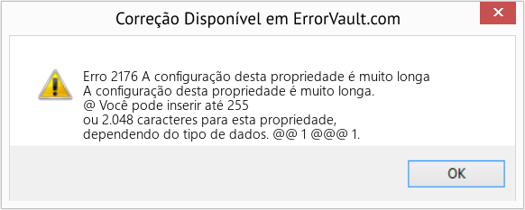 Download Error <?php echo $number; ?> (A configuração desta propriedade é muito longa) Repair Tool Fix A configuração desta propriedade é muito longa (Error Erro 2176)