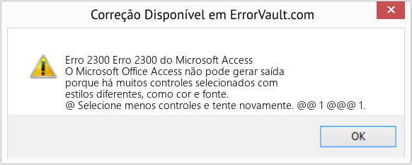 Fix Erro 2300 do Microsoft Access (Error Erro 2300)