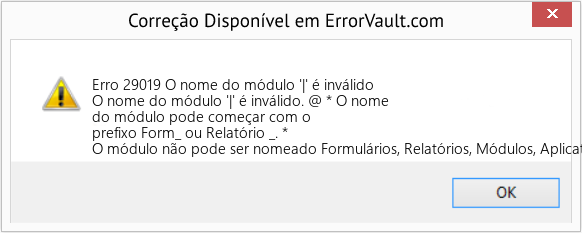 Download Error <?php echo $number; ?> (O nome do módulo '|' é inválido) Repair Tool Fix O nome do módulo '|' é inválido (Error Erro 29019)