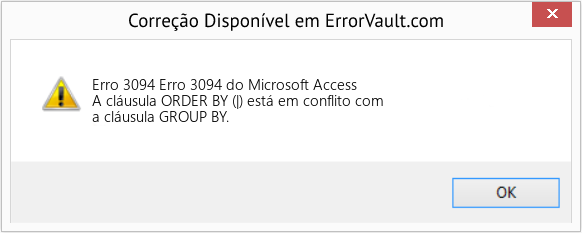 Fix Erro 3094 do Microsoft Access (Error Erro 3094)