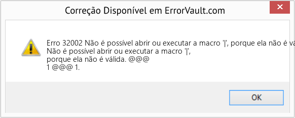 Download Error <?php echo $number; ?> (Não é possível abrir ou executar a macro '|', porque ela não é válida) Repair Tool Fix Não é possível abrir ou executar a macro '|', porque ela não é válida (Error Erro 32002)