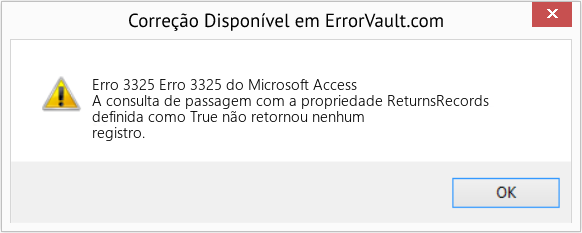 Download Error <?php echo $number; ?> (Erro 3325 do Microsoft Access) Repair Tool Fix Erro 3325 do Microsoft Access (Error Erro 3325)