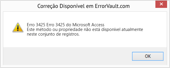 Fix Erro 3425 do Microsoft Access (Error Erro 3425)