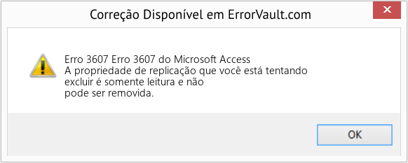 Fix Erro 3607 do Microsoft Access (Error Erro 3607)